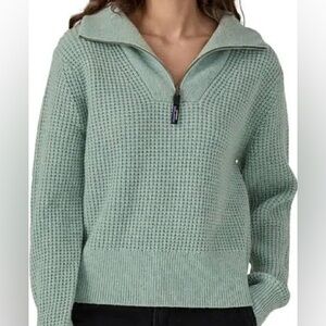 Patagonia Recycled Wool Blend Knit Quarter-Zip Sweater